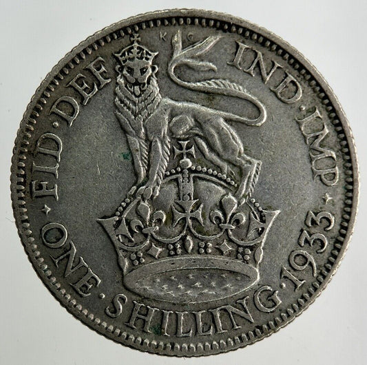 1933 George V Shilling Silver Coin | Fine Collectable Grade