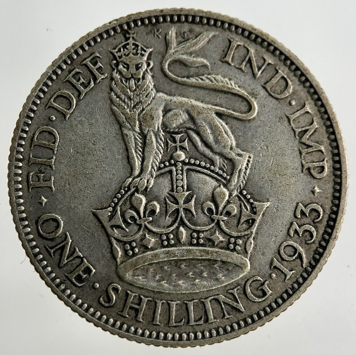 1933 George V Shilling Silver Coin | Fine Collectable Grade