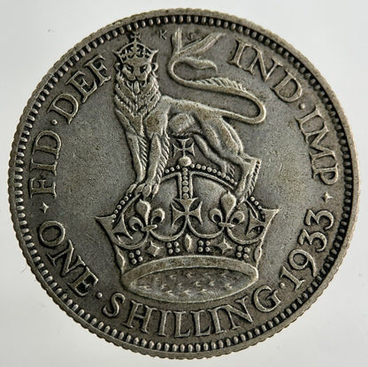 1933 George V Shilling Silver Coin | Fine Collectable Grade