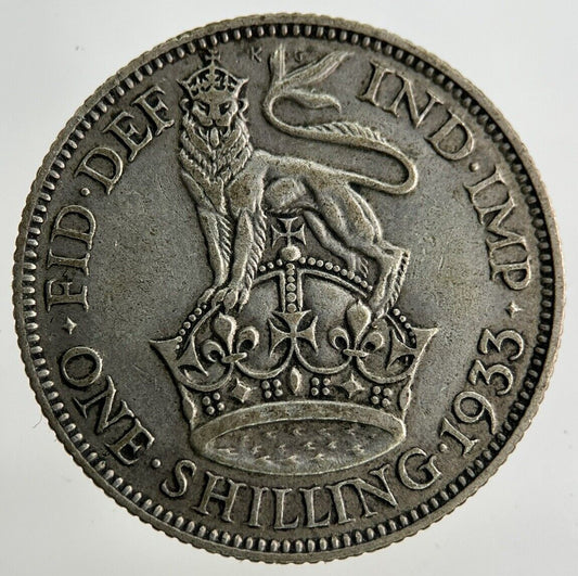 1933 George V Shilling Silver Coin | Fine Collectable Grade