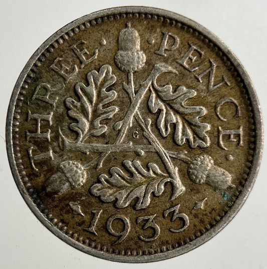 1933 George V Threepence Silver Coin | Fine Collectable Grade