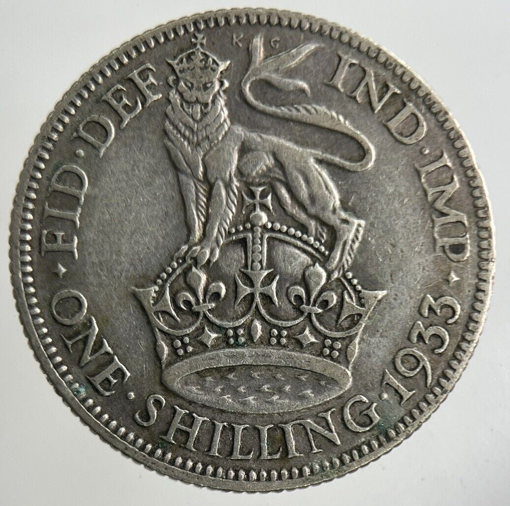 1933 George V Shilling Silver Coin | Fine Collectable Grade