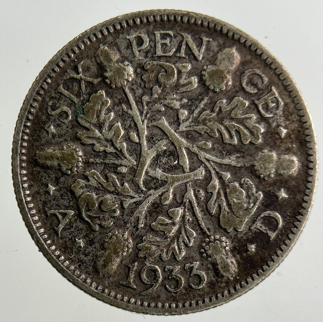 1933 George V Sixpence Silver Coin | Fine Collectable Grade