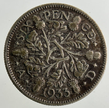 1933 George V Sixpence Silver Coin | Fine Collectable Grade