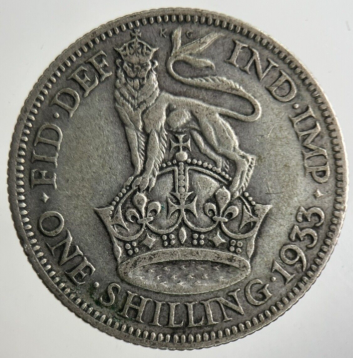 1933 George V Shilling Silver Coin | Fine Collectable Grade