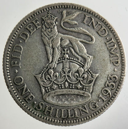1933 George V Shilling Silver Coin | Fine Collectable Grade
