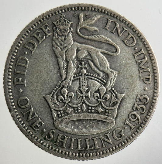 1933 George V Shilling Silver Coin | Fine Collectable Grade