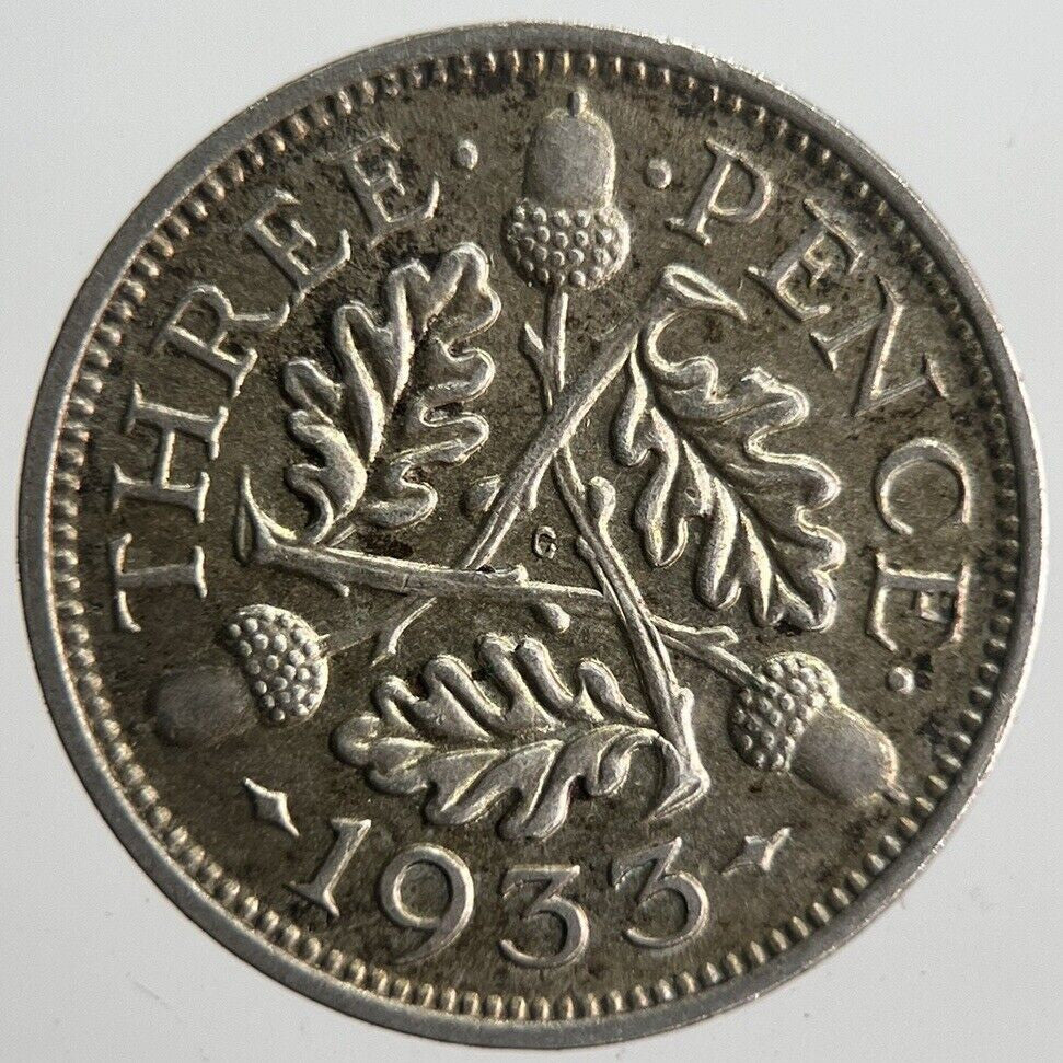 1933 George V Threepence Silver Coin | Very High Grade | a4535