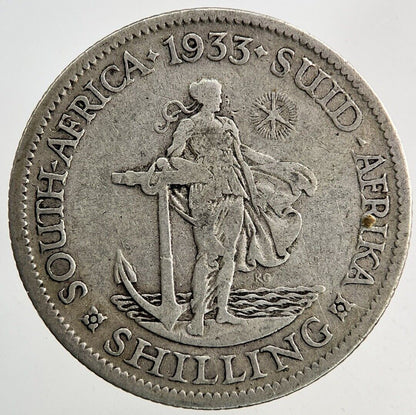 1933 South Africa Shilling Silver Coin | Collectable Grade