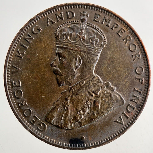 1933 Hong Kong 1 One Cent Coin | Very High Grade