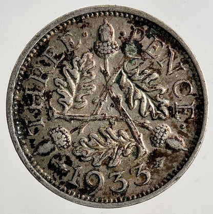 1933 George V Threepence Silver Coin | Very High Grade