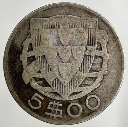 1933 Portugal 5 Escudos Silver Coin | Collectable Grade