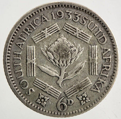 1933 South Africa Sixpence Silver Coin | Collectable Grade