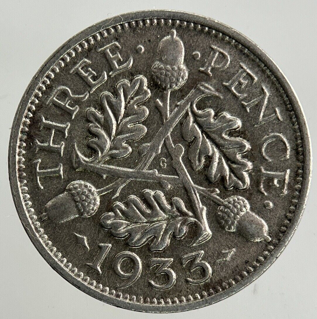 1933 George V Threepence Silver Coin | Very High Grade