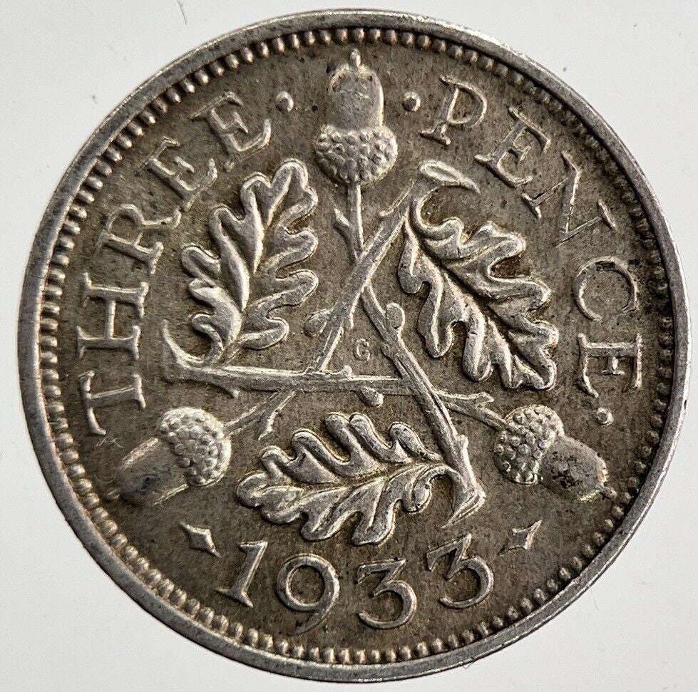 1933 George V Threepence Silver Coin | Very High Grade