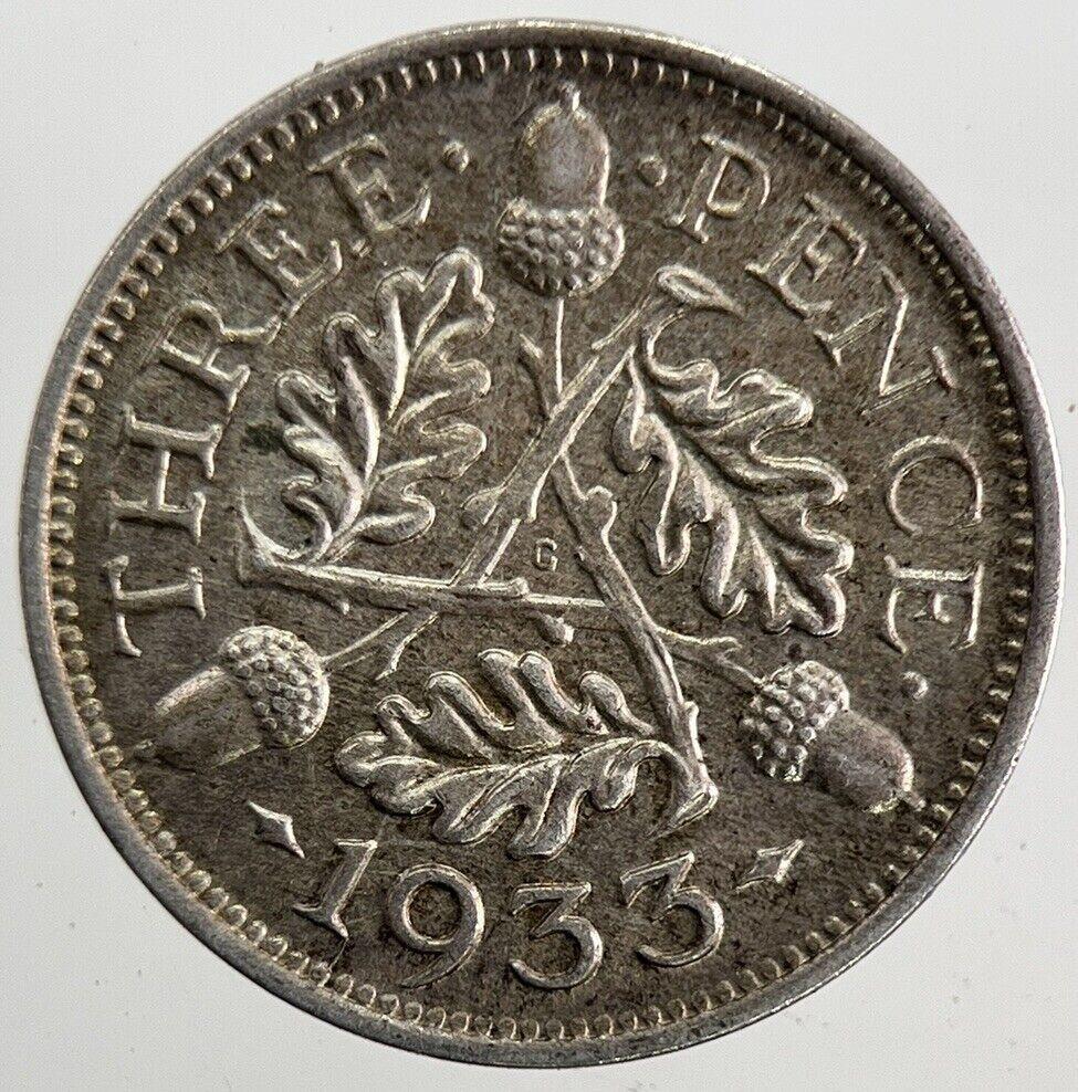 1933 George V Threepence Silver Coin | Very High Grade
