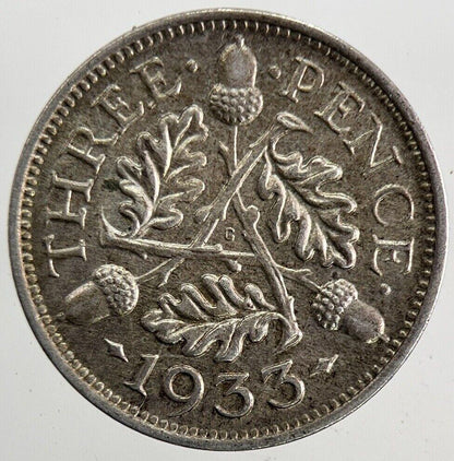 1933 George V Threepence Silver Coin | Very High Grade