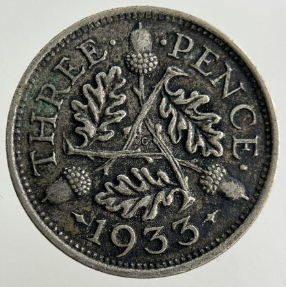 1933 George V Threepence Silver Coin | Very High Grade
