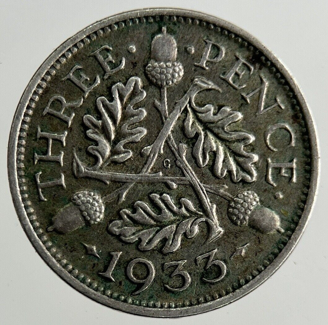1933 George V Threepence Silver Coin | Very High Grade