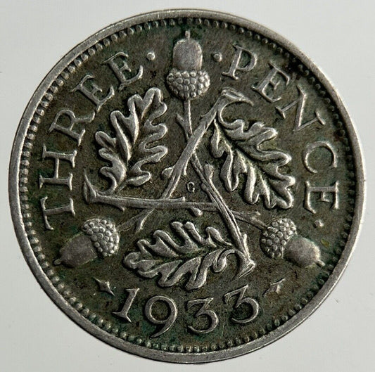 1933 George V Threepence Silver Coin | Very High Grade