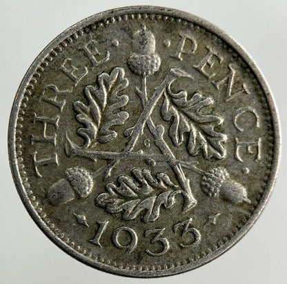 1933 George V Threepence Silver Coin | Very High Grade