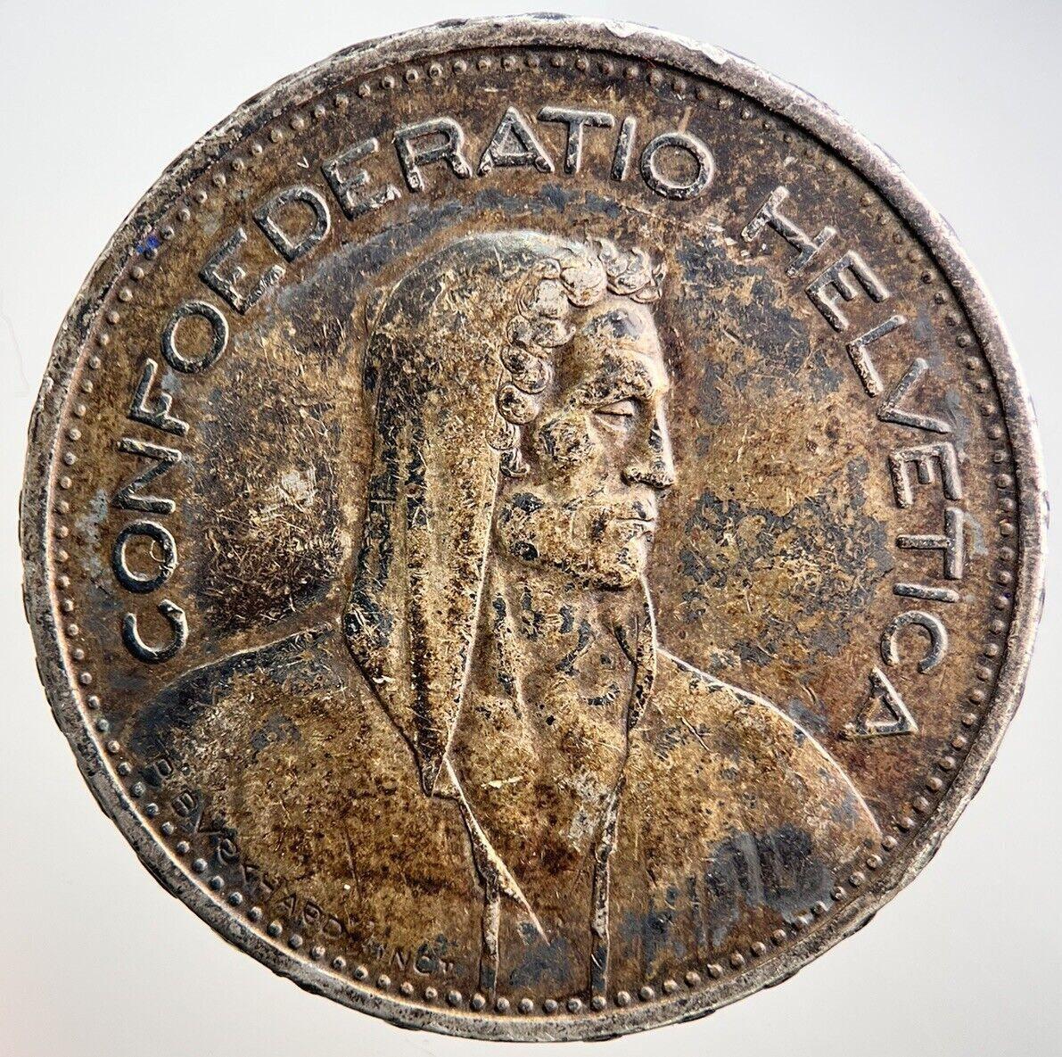 1933-B Swiss 5 Francs Silver Coin | Fine Collectable Grade | a3260