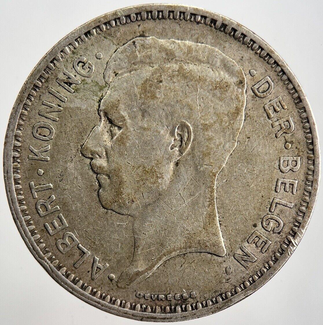 1934 Belgium 20 Franc Silver Coin | Fine Collectable Grade