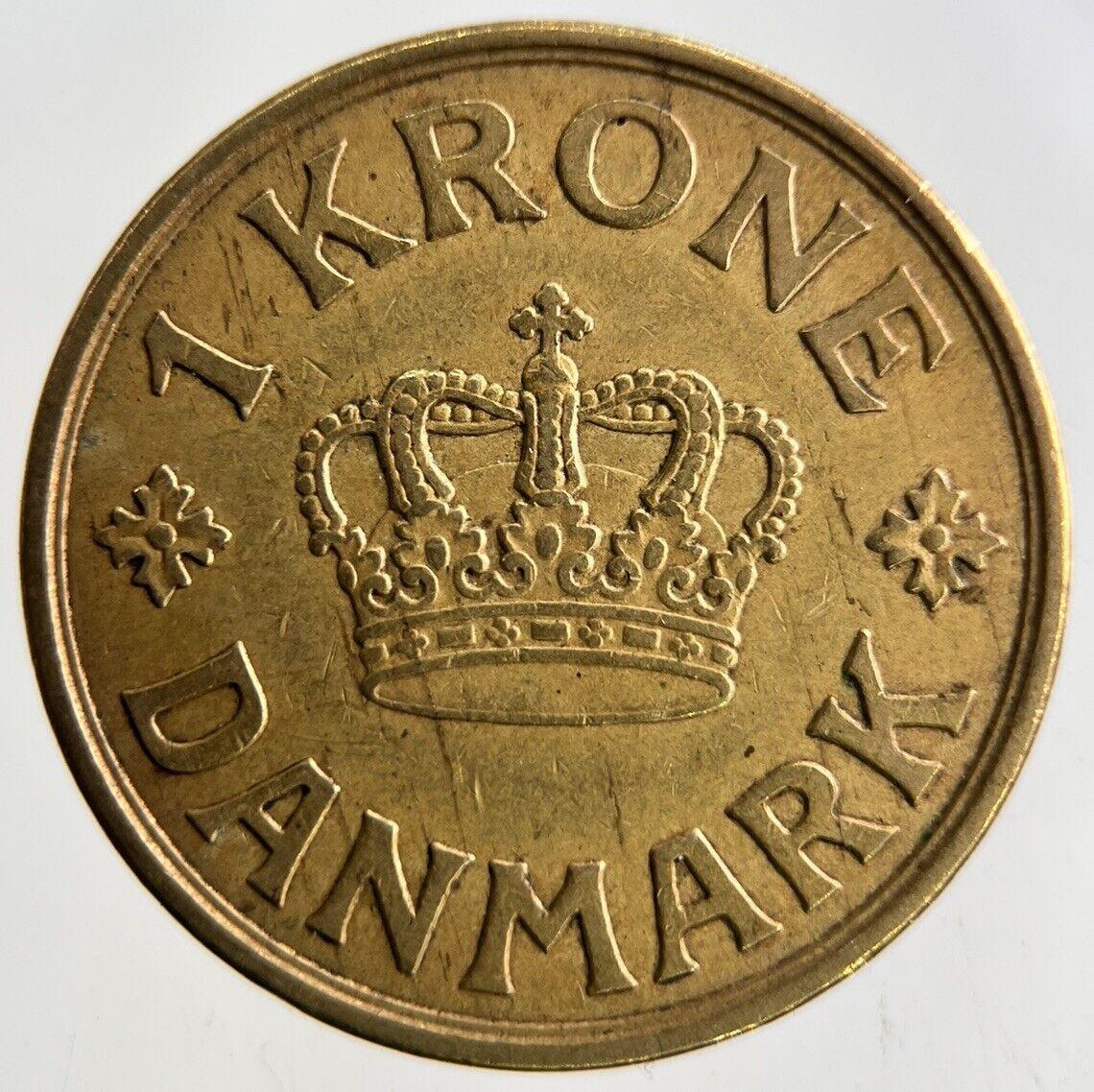 1934 Denmark 1 Krone Coin | Fine Collectable Grade