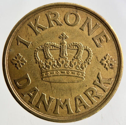 1934 Denmark 1 Krone Coin | Fine Collectable Grade