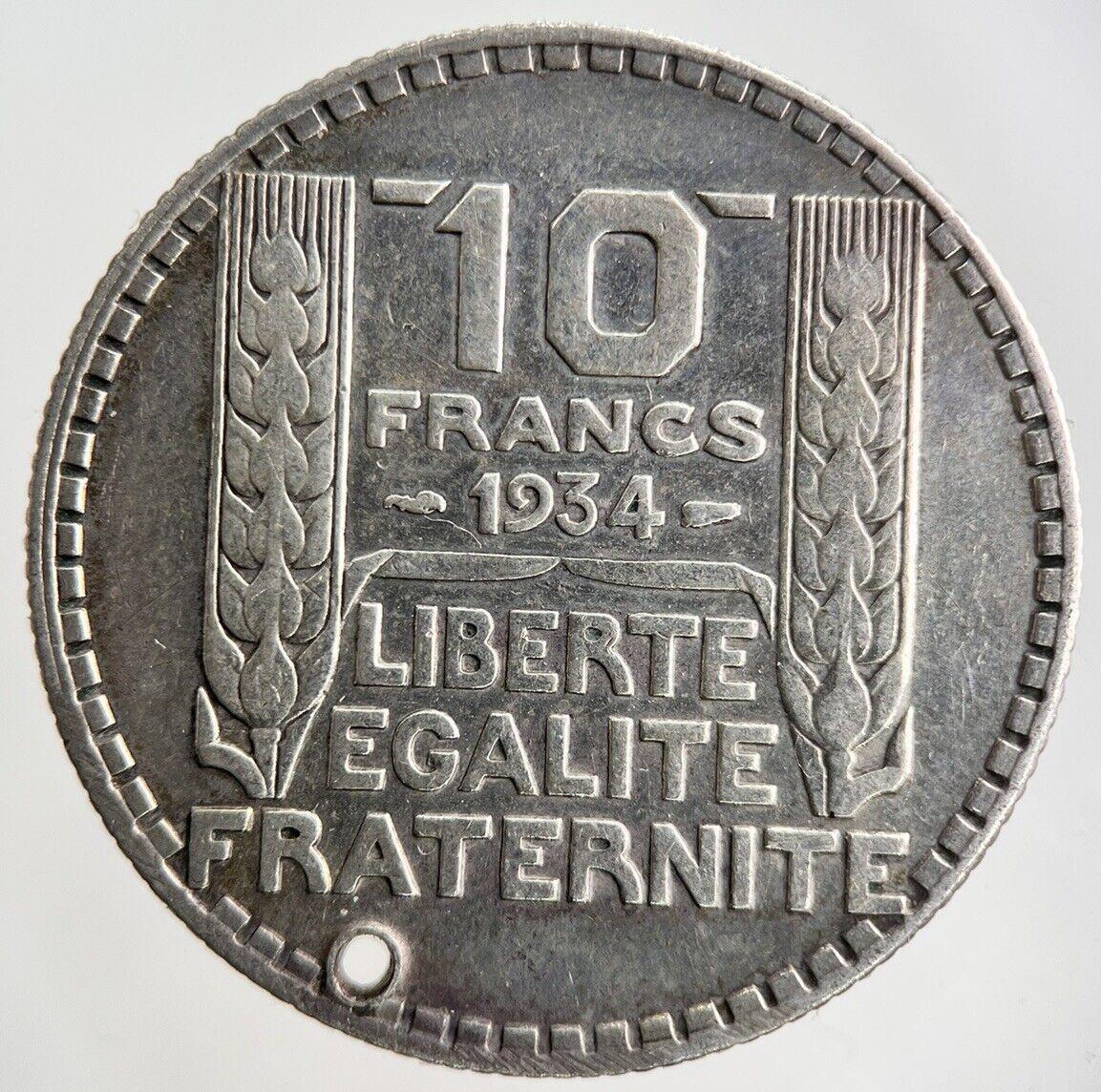 1934 France 10 Franc Silver Coin | Fine Collectable Grade