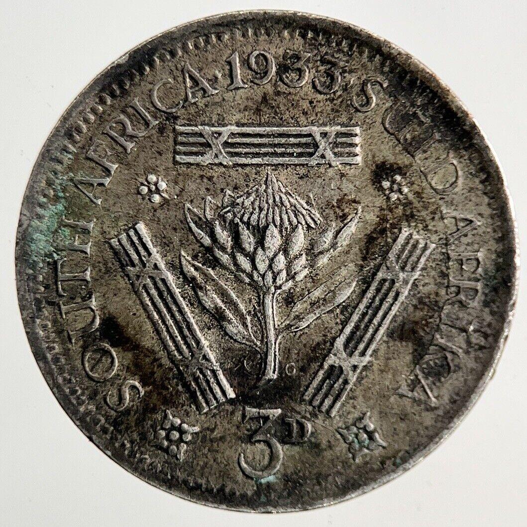 1933 South Africa Threepence Silver Coin | Fine Collectable Grade