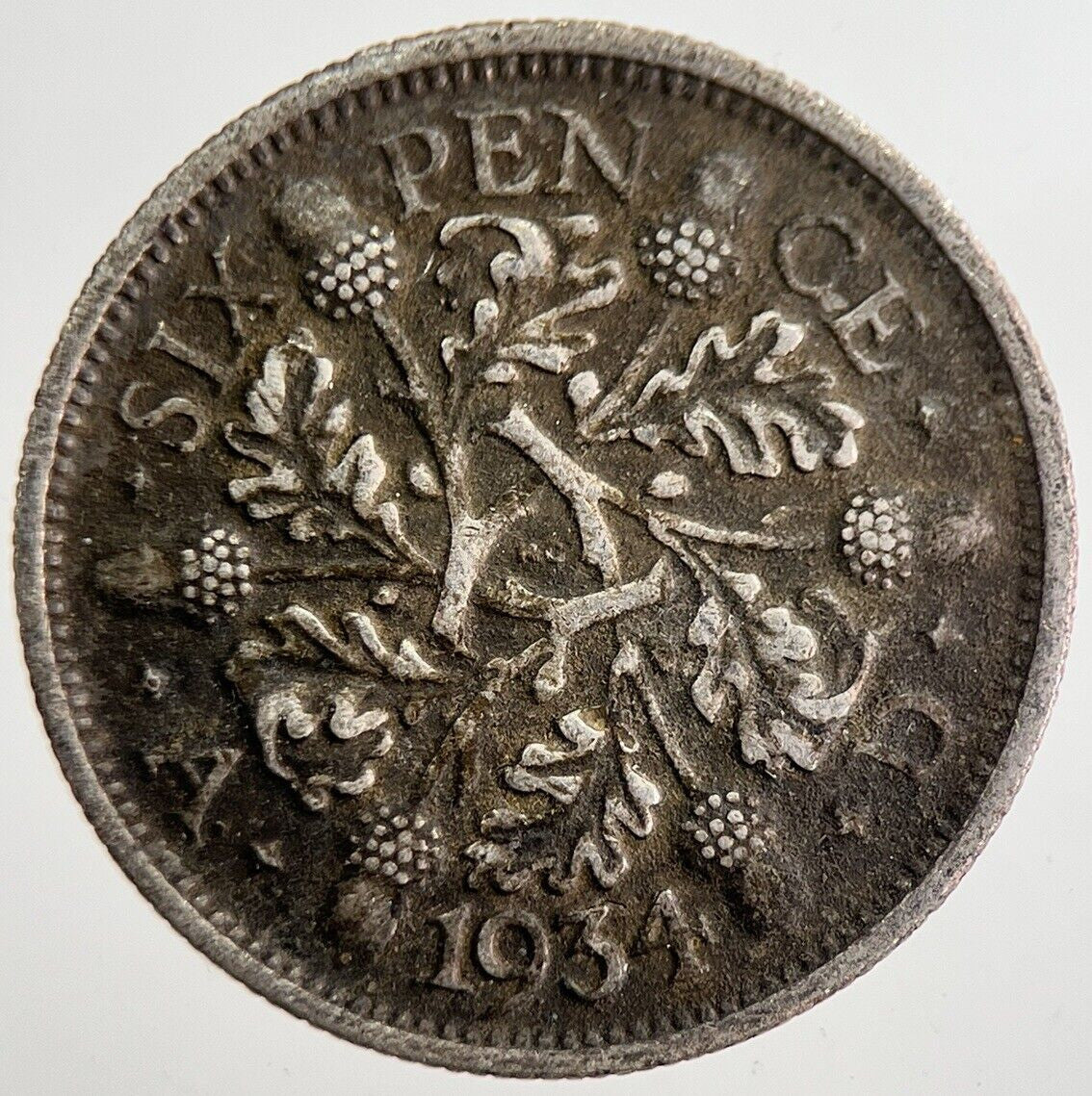 1934 George V Sixpence Silver Coin | Very High Grade | a8561