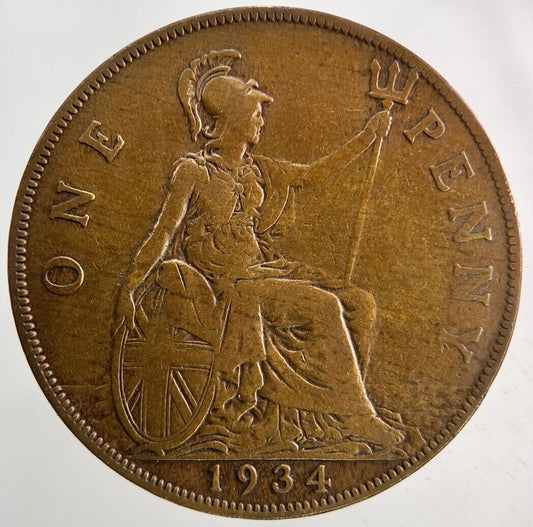 1934 George V One Penny Coin | Fine Collectable Grade