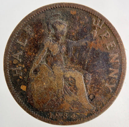 1934 George V Half-Penny Coin | Collectable Grade