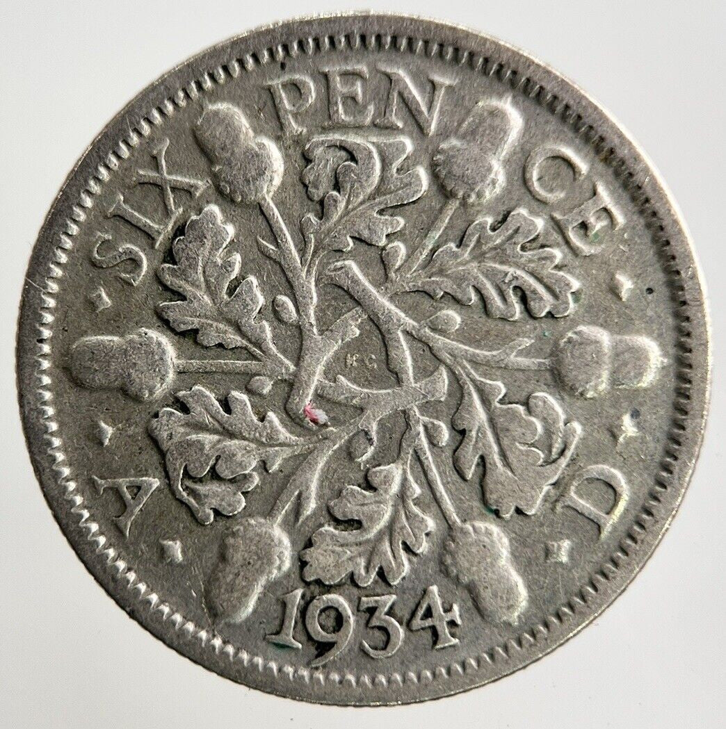 1934 George V Sixpence Silver Coin | Collectable Grade