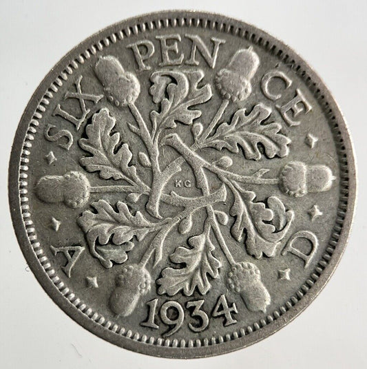 1934 George V Sixpence Silver Coin | Collectable Grade