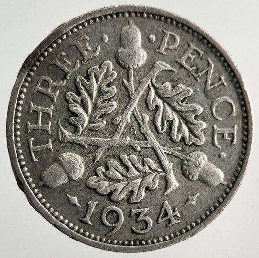 1934 George V Threepence Silver Coin | Collectable Grade
