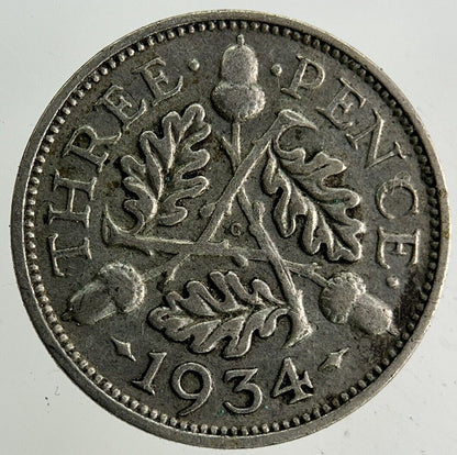 1934 George V Threepence Silver Coin | Collectable Grade