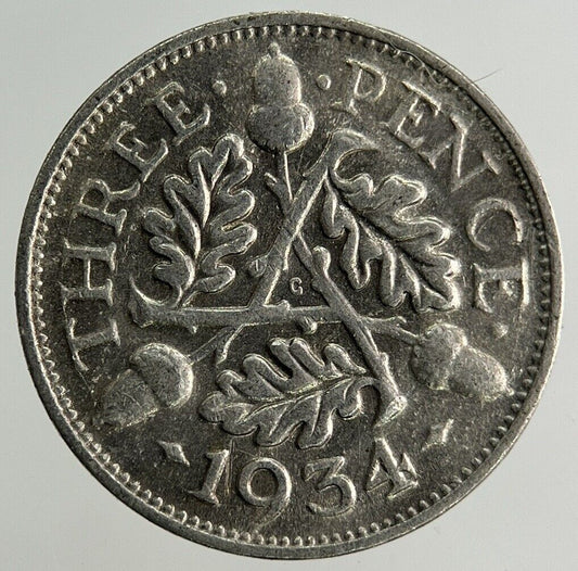 1934 George V Threepence Silver Coin | Collectable Grade