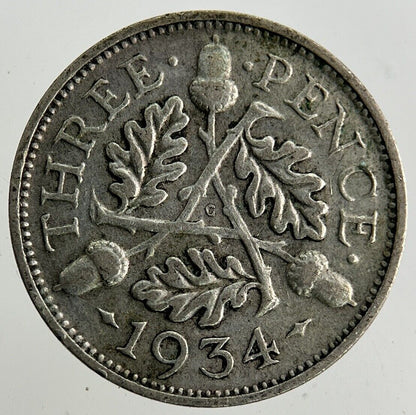 1934 George V Threepence Silver Coin | Collectable Grade