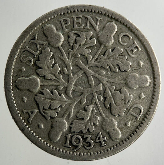 1934 George V Sixpence Silver Coin | Collectable Grade