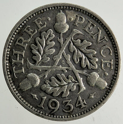 1934 George V Threepence Silver Coin | Collectable Grade