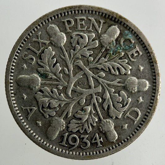 1934 George V Sixpence Silver Coin | Collectable Grade