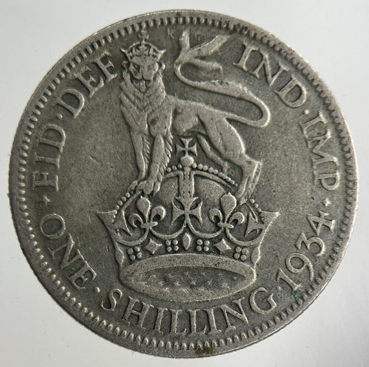 1934 George V Shilling Silver Coin | Collectable Grade