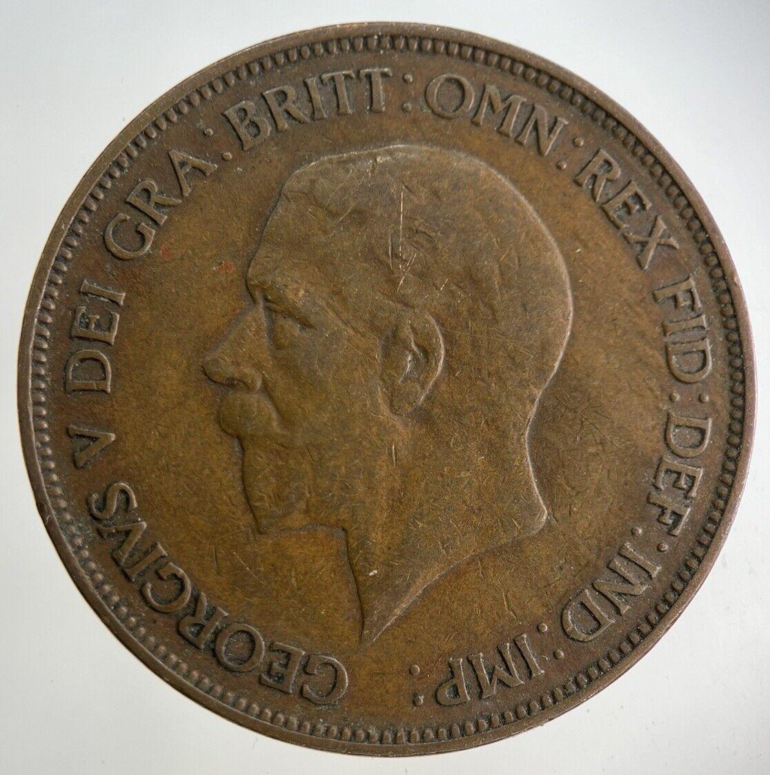1934 George V One Penny Coin | Fine Collectable Grade