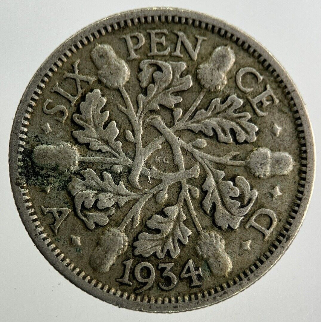 1934 George V Sixpence Silver Coin | Collectable Grade