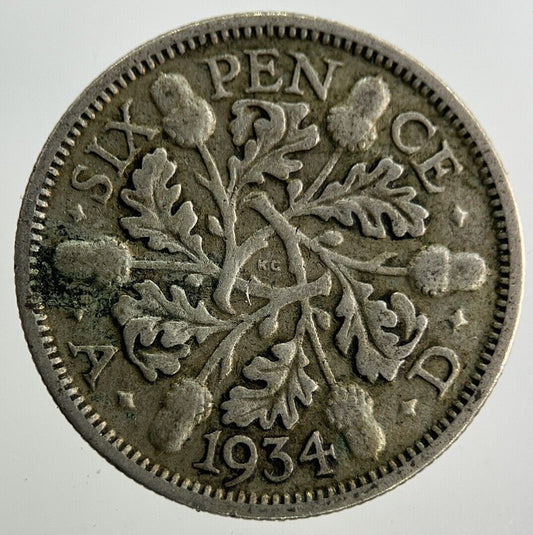 1934 George V Sixpence Silver Coin | Collectable Grade