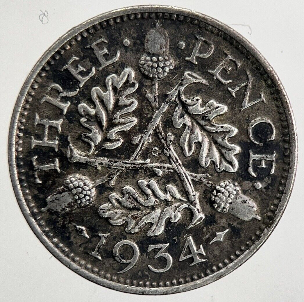 1934 George V Threepence Silver Coin | Very High Grade