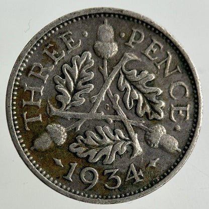 1934 George V Threepence Silver Coin | Fine Collectable Grade