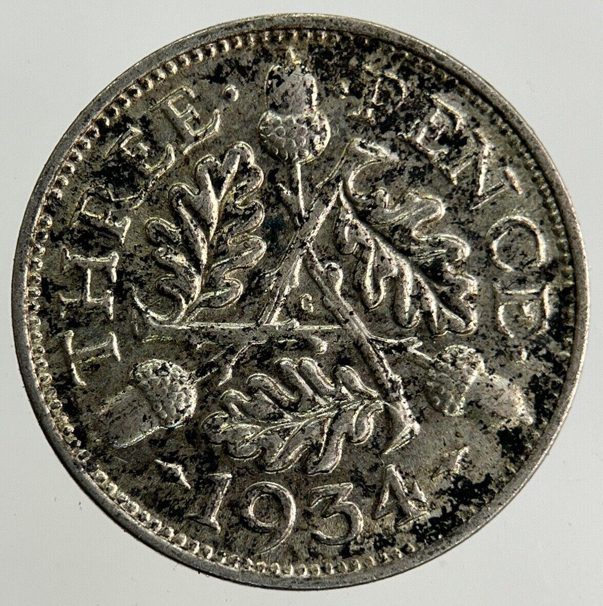 1934 George V Threepence Silver Coin | Very High Grade